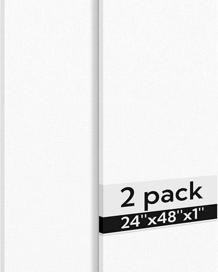 Olanglab Acoustic Panels 2 Pack, 48''x24'' Large Sound Panels, Fabric Wrapped Sound Proof Foam Panels for Walls, Sound Absorbing Panels for Recording Studio Acoustical Treatments (White)