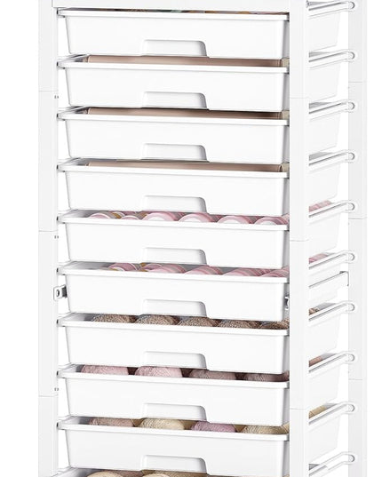 Rolling Cart with Drawers,10 Drawer Rolling Cart,Rolling storage cart with drawers,White Rolling Drawer Cart,Teacher Rolling Cart for Classroom Storage,Craft Cart with Wooden Tabletop