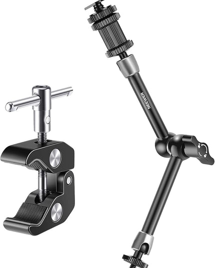 NEEWER 5.9"/15cm Adjustable Friction Magic Arm with 1/4" Screw on Both Ends, Compatible with SmallRig Cage, Flash/LED Light/Microphone/Monitor/SuperClip, Max Load 4.4lb/2kg, ST15