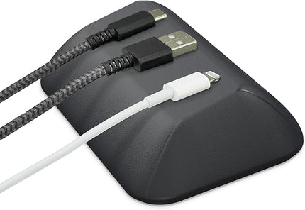 Smartish® Magnetic Cord Holder - Bigger Cable Wrangler Stocking Stuffer Organizer with Magnet Clips for Charger Management on Desktop, Nightstand - Holds 6+ Cables - Black Tie Affair