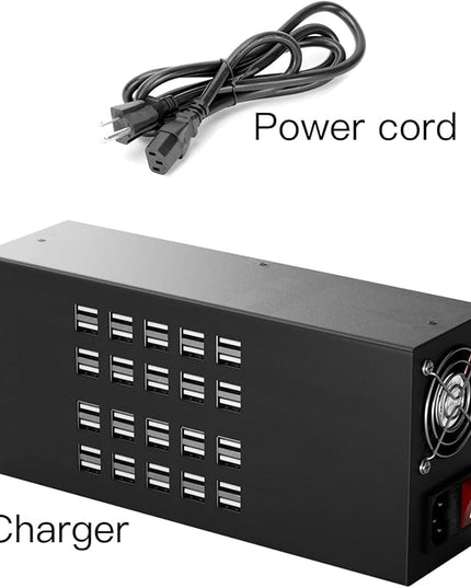 Charging Station for Multiple Devices, 40-in-1 USB Charging Hub, 40 Port 300W USB Charging Station, Multiple USB Charging Station for iPhone, iPad, Samsung, Tablets, and Other Electronics