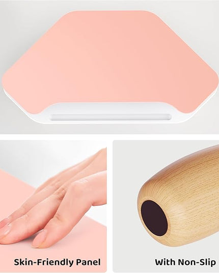 Monitor Stand Riser,2 Tier Corner Wood Monitor Stand Sturdy Computer Stand Multi-Purpose Desktop Storage Stand for Laptop,PC,iMac,Printer,Computer,Pink