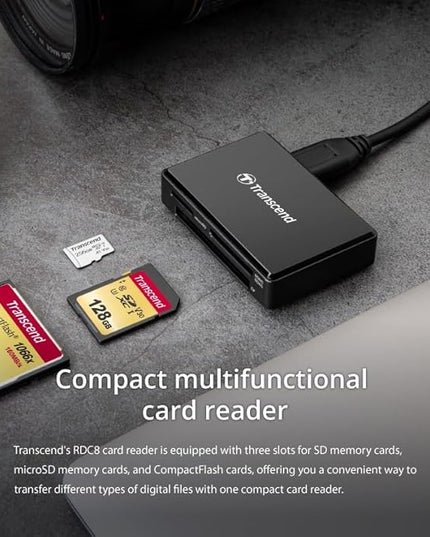 Transcend USB 3.1 Gen 1 Type-C All-in-1 Multi-Card Reader (CF/SD/SDHC/SDXC/microSD)