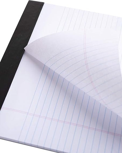 Mintra Office Legal Pads - ((BASIC WHITE 6pk, 5in x 8in, NARROW RULED))