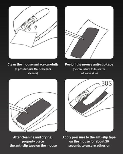 Mouse Grip Tape Full Coverage for Logitech MX Master 4 Wireless Gaming Mouse,Self-Adhesive PreCut Sweat-Resistant Professional Mice Upgrade Kit - Black