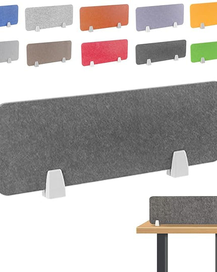 Felt-Covered Panels, soundproof Desk dividers, Removable Acoustic Desk partitions with Two Clips, Suitable for Installation as Privacy Screens in Offices, Studies, classrooms and librari J 11.8x15.8"
