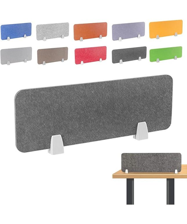 Felt-Covered Panels, soundproof Desk dividers, Removable Acoustic Desk partitions with Two Clips, Suitable for Installation as Privacy Screens in Offices, Studies, classrooms and librari J 11.8x19.7"