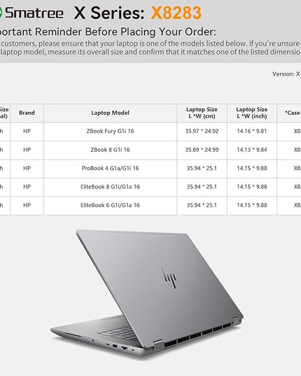Smatree Hard EVA Protective Sleeve Case Compatible for 16 inch HP ProBook 4 G1a/G1i, for 16 inch EliteBook 8/6 G1i/G1a, for 16inch ZBook 8/ZBook Fury G1i, Anti-Shock Laptop Bag, Pink (X8283P)