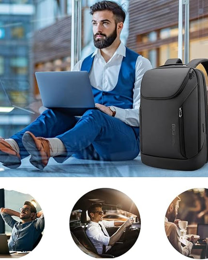 BANGE Business Smart Backpack Waterproof fit 15.6 Inch Laptop Backpack with USB Charging Port,Travel Durable Backpack