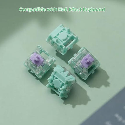 WS Hall Effect Magnetic Keyboard Switches, WS Dash HE Magnetic Linear Switches with POM Stem, Pre-lubed Freely Setting Pre-Travel Key Switch Compatible with Hall Effect Keyboard 70Pcs