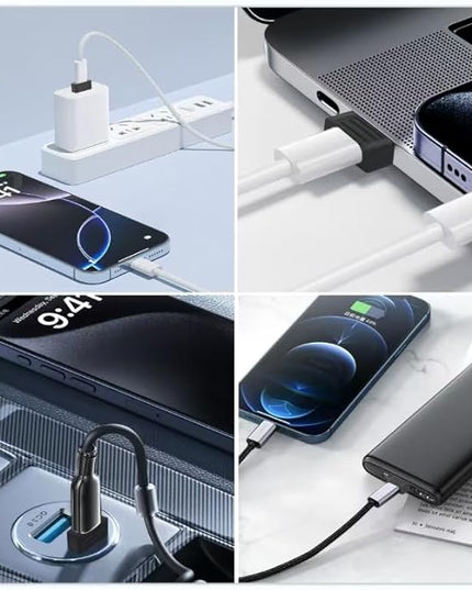 Full Tight USB to USB C Adapter, USB Type A Male to USB Type C Female, Add a Type C for PC/Mac/Car Charger/DC Adapter