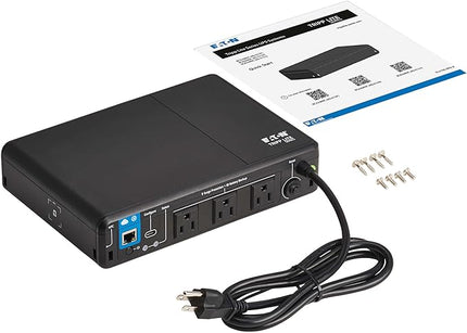 Tripp Lite Cloud-Connected 350VA UPS Battery Backup and Surge Protector, Remote Management & Monitoring, 210W, 3 Outlets, Computer UPS, Wall Mount Option, 5ft Cord, 3-Year Warranty (BC350RNC)