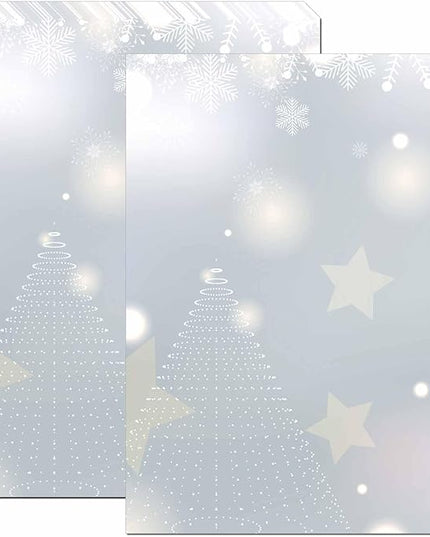 DUGUTUL Premium Festive Christmas Stationery Set Spread Holiday Joy, 48 Sheets, 8.5 x 11 Inches, 100gsm, Perfect for Personalized Gifts and Add Holiday Magic to Your Messages (E)