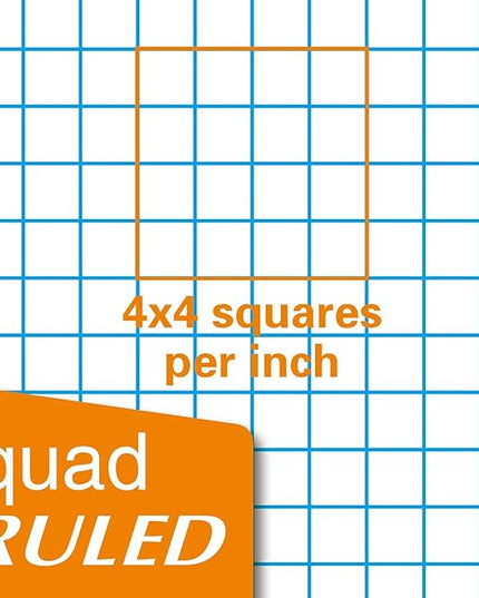KAISA Graph Paper Filler Paper, 8"x10.5" 4x4 Graph/Quad Rule Filler Paper 3-Hole Punched 1/4inch Grid Paper Loose-Leaf Paper for 3-Ring Binders,150sheet/pack, 3pack F15001Q