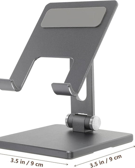WOFASHPURET Adjustable Foldable Tablet Stand for Desk Portable Aluminum Alloy Tablet Holder Compatible with Ipad and Multi-Angle Desktop Bracket in Space Gray