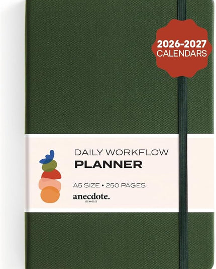 Anecdote 2026-2027 Planner: A Monthly, Weekly & Daily Planner with Calendar | 8.5" x 5.2" | Hardcover To-Do List Organizer, Planning Your Success, Start Anytime, Achieve Productivity Goals (Evergreen)