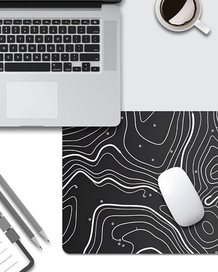 Abstract Topographic map Square Mouse pad, Texture, Waterproof, Anti Slip Rubber Base, Computer Mouse pad, Laptop Mouse pad