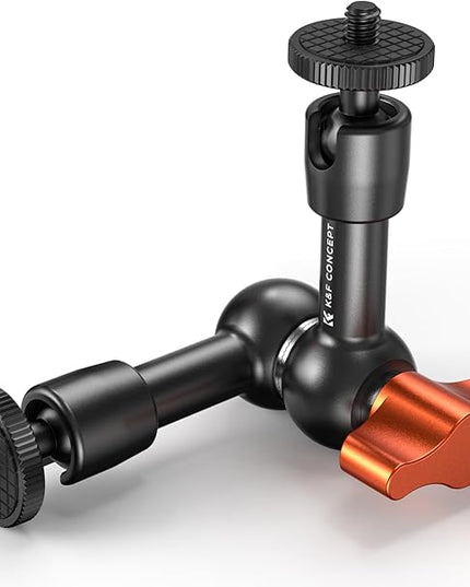 K&F CONCEPT 6" Magic Arm Kit 1/4" Screw 360°Ballhead Articulating Mini Arm Mount for Monitor, LED Light, Webcam