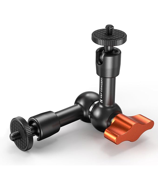 K&F CONCEPT 6" Magic Arm Kit 1/4" Screw 360°Ballhead Articulating Mini Arm Mount for Monitor, LED Light, Webcam