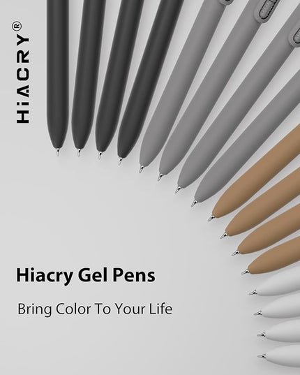 Hiacry 16 Pcs Gel Pens - 0.7mm Fine Point Smooth Writing Fidget Pens, Quick-Dry Long Lasting Black Ink, Office & School Supplies Men Women Student (Classic Color Black Ink)