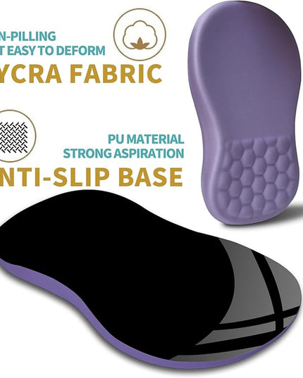 Hokafenle Ergonomic Mouse Pad Wrist Support with Massage Design, Wrist Rest Pain Relief Mousepad with Memory Foam&Non-Slip PU Base, Mouse Pads for Wireless Mouse & Desk (12x8 inch,Lavender)