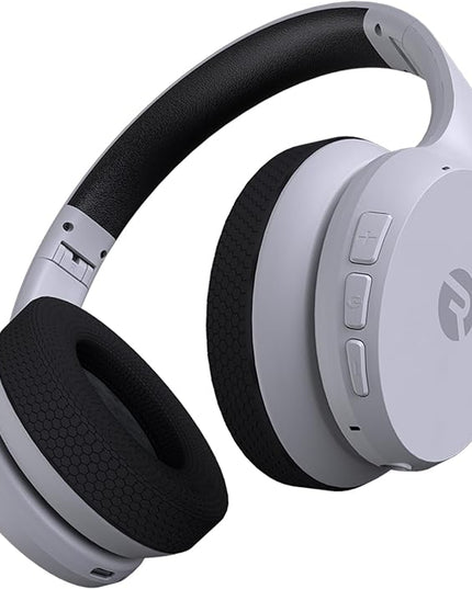 Raycon Fitness Headphones - Wireless Over-Ear-Headphones with 45 Hours of Battery, Active Noise Cancellation, Awareness Mode, 3 Quick Swap Ear Cushions, IPX4 Water Resistance (White)