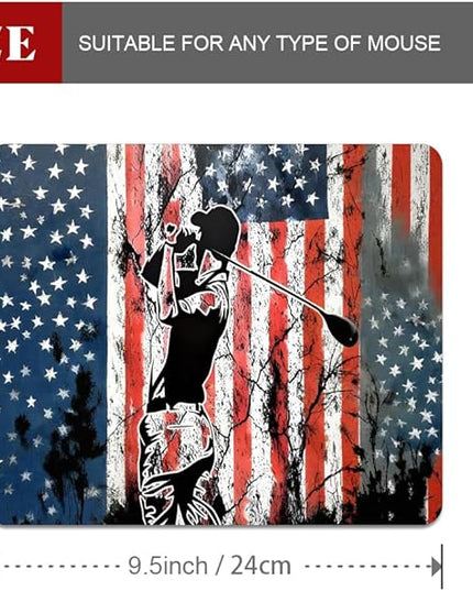 Golf Flag Square Mouse pad, Texture, Waterproof, Anti Slip Rubber Base, Computer Mouse pad, Laptop Mouse pad