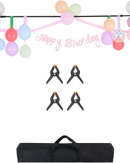 VEVOR Backdrop Stand, 8.5 x 10 ft Adjustable Photo Backdrop Stand Kit, Portable Background with 7 Crossbars, Heavy Duty Projector Screen, for Wedding, Photo Video Studio & Party