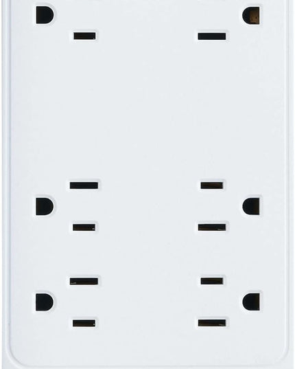 Tripp Lite 6 Outlet Surge Protector Power Strip 4 USB Ports 4.2A Fast Charge, 15 ft. Cord 900 Joules, White, (TLP64USBRA15)