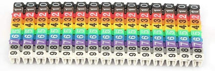 Clip on Wire Markers Wire Number Labels Colorful Cable Numbering Marker Tube for Marking The Color Coded Cables(150PCS -1.5MM 1.5)