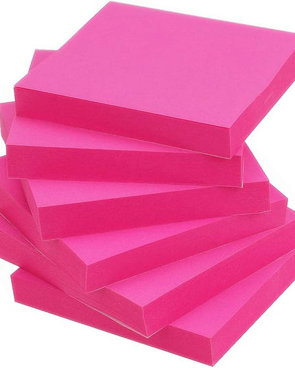 Early Buy Sticky Notes 3x3 Self-Stick Notes Rose Red Color 6 Pads, 100 Sheets/Pad