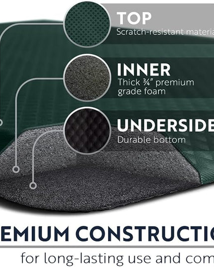 KANGAROO Thick Ergonomic Anti Fatigue Mats for Kitchen Floor, 39x20, Cushioned Standing Office Desk Mat, Waterproof Scratch Resistant Topside, Supportive All Day Comfort Padded Foam Rugs, Hunter Green