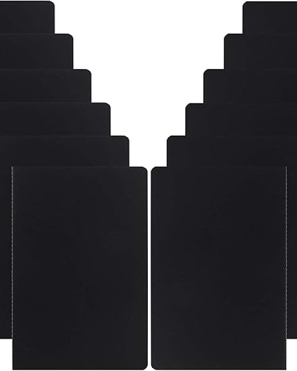 12 Pack College Ruled Notebook Journals Bulk, Lined Paper, 60 Page, 5.5x8.3 inch, A5, Travel Journal Set for Travelers, Students, Church, Office, Writing Diary Subject Notebooks Planner, Black