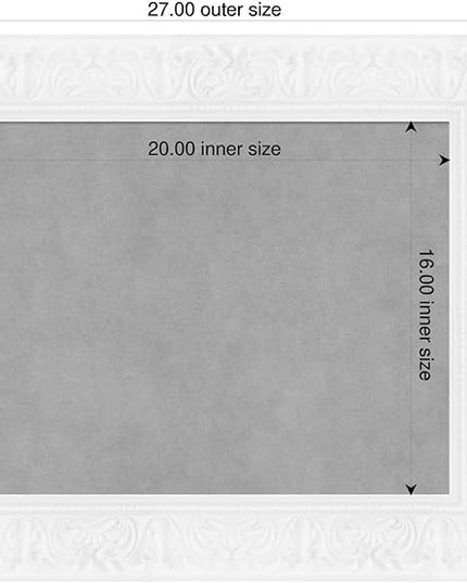 Amanti Art White Framed Magnetic Board 23x27 Small Vision Board for use with Magnets, 100% Metal Sheet to Display Items as Office Decor or for Home Organization in mudroom, Kitchen or Kids Room