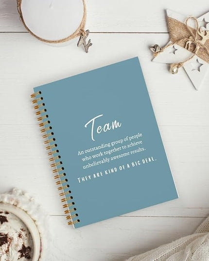 hold fizz Blue Meeting Notebook for Work, Employee Appreciation Gifts, Team Gifts for Employees, Journals for Writing, Thank You Gifts for Women Men Leader Boss Manager Mentor Coworkers, 5.5"x8.3"