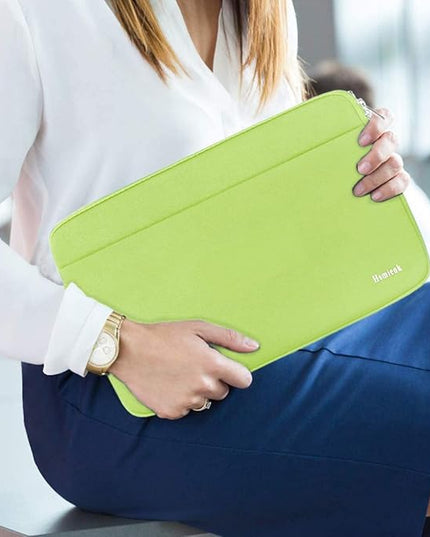 Laptop Sleeve Case 15.6 inch, Shockproof Protective Notebook Cover with Accessory Pocket, Carrying Laptop Bag for HP, ASUS, Dell, Lenovo, Acer, Light Green