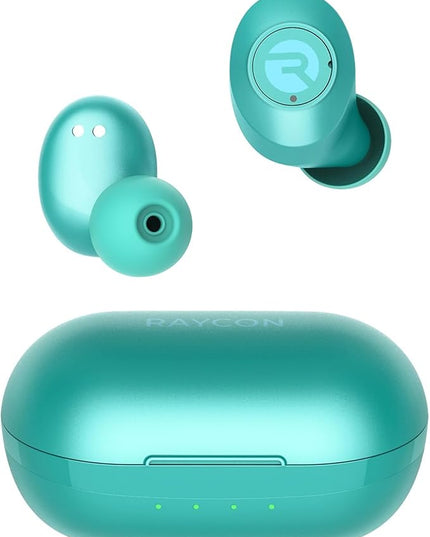 Raycon Everyday Earbuds Classic Bluetooth Wireless with Microphone - Stereo Sound, Active Noise Canceling, in-Ear Bluetooth Headset True Wireless Earbuds 32 Hours Playtime (Mint)