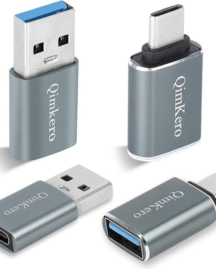 USB C OTG Adapter Set - [2X Type C Female to USB A Male + 2X USB C Male to A Female] - Compatible with iPhone 15/14/13/12 Pro Max, AirPods Pro 2, Apple Watch, iPad Pro, Samsung S23/S22, PS5