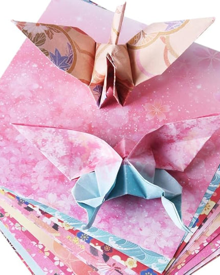Origami Paper Kit Dobule Sided 100 Sheets 100 Colors 6 Inch Japanese Chiyo Square Easy Fold Arts Crafts DIY Handwork Origami Papers Sakuras Baroque