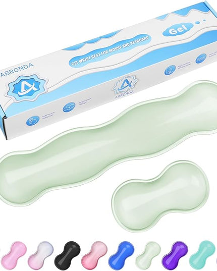 Gel Wrist Rest for Keyboard and Mouse, Wrist Rest for Keyboard, Mouse Wrist Support, Pain Relief, Cool Touch, Non-Skid, Keyboard and Mouse Wrist pad Set