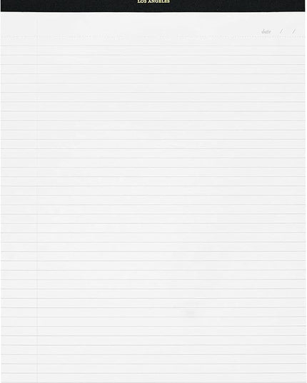 Sugar Paper Legal Pad, 50 Lined Pages, Office Supplies, 8.5" x 11.75", Black Legal Pad