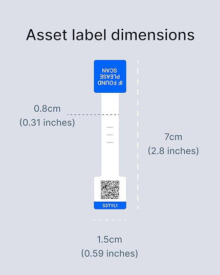 Cable Labels for Thick Cables - 100 Pack Heavy Duty Wrap-Around QR Code Stickers - Asset Tags for IT Cable Management