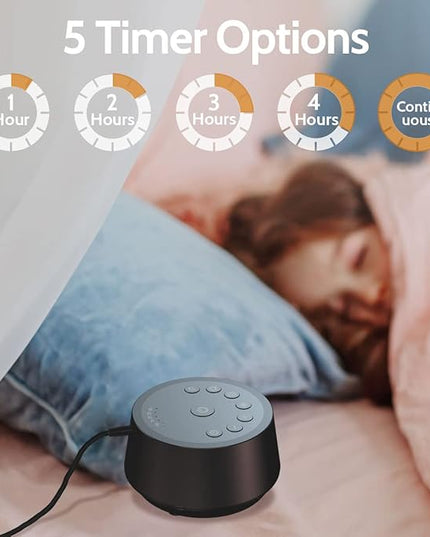 Color Noise Sound Machines with 25 Soothing Sounds Sleep White Noise Machine 32 Volume Levels 5 Timers and 4 Sound Categories and Memory Function for Home Office and Travel
