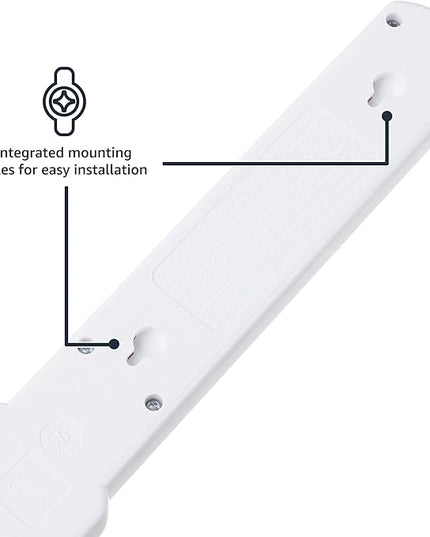 Amazon Basics 6-Outlet Surge Protector Power Strip with 200J Protection, Circuit Breaker, 2ft Extension Cord, White, 20-Pack