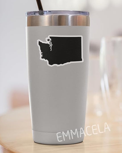 (3PCS) Washington State Map Stickers, US State Stickers - Waterproof Vinyl Decals for Tumblers, Water Bottles, Laptops, Books, Scrapbooks, Great for Washington Lovers 3 x 2 Inch