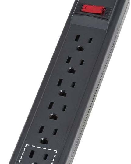 Eaton Tripp Lite Series 6-Outlet Surge Protector Power Strip, 3ft Extension Cord, 600 Joules, 15A Circuit Breaker, Black, Lifetime Manufacturer's Warranty & $10,000 Insurance (TLP63B)