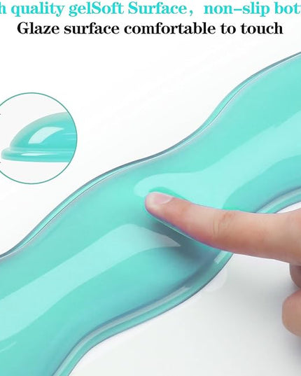 Gel Wrist Rest for Keyboard and Mouse, Wrist Rest for Keyboard, Mouse Wrist Support, Pain Relief, Cool Touch, Non-Skid, Keyboard and Mouse Wrist pad Set