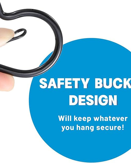 48 PCS Q-Hanger Hooks, Screw Hooks for Outdoor String Lights, Safety Buckle Design Cup Eye Hook for Hanging Christmas Lights, Plants, Wind Chimes, Mounted on Wall Ceiling, Include 1 Wing Nut Driver