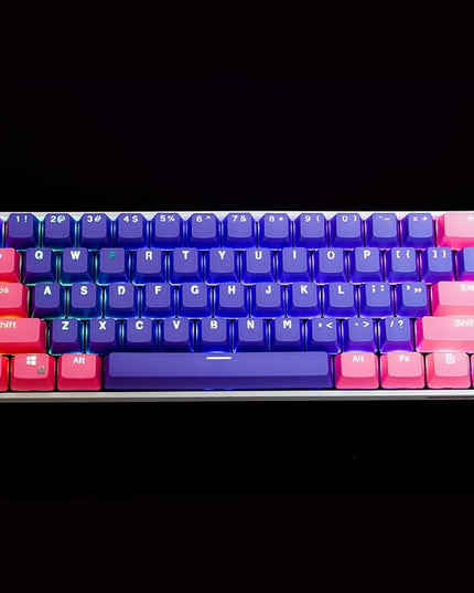 Guffercty kred PBT Keycaps 60 Percent with 6.25U Space Bar OEM Profile for Cherry MX Switch Mechanical Gaming Keyboard (Poney-C)