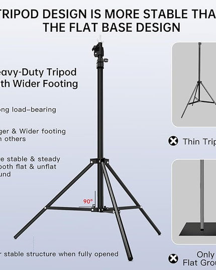 BEIYANG 8.5 x 10 FT Photo Backdrop Stand Kit, Adjustable Background Holder Support System Kit with Carrying Bag, for Photography Video Stutio, Parties Decoration, Advertising Display
